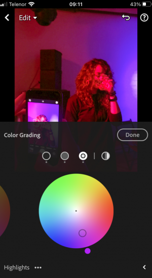 Adobe Lightroom Color Grading Highlights